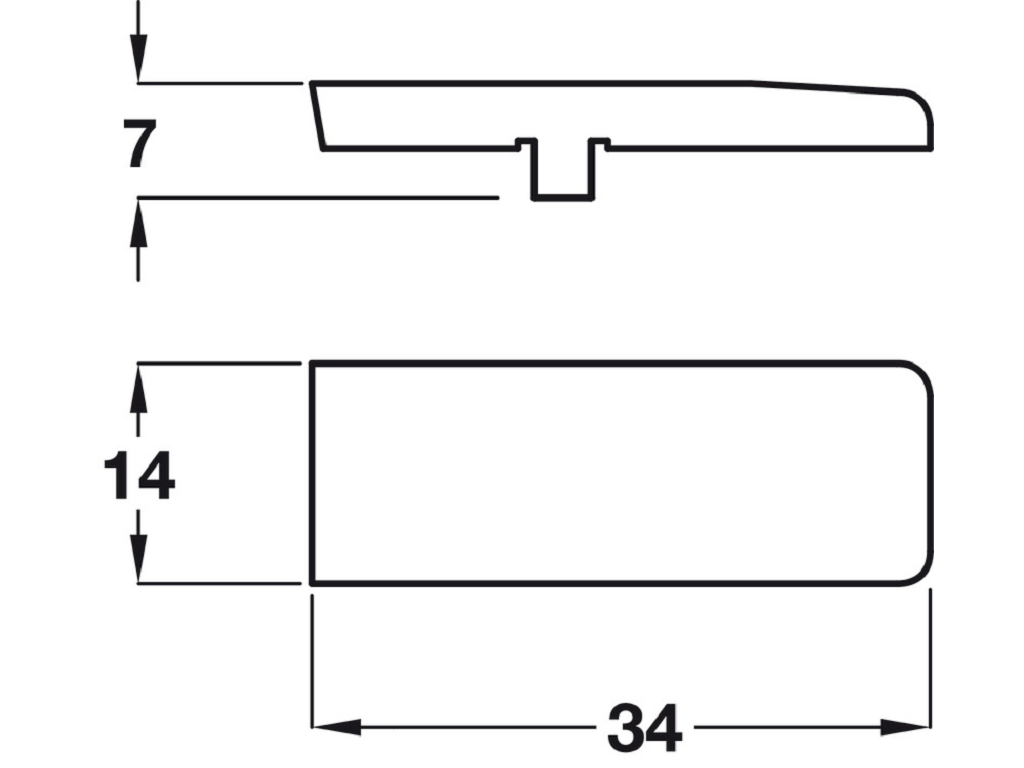 Placchetta di Copertura Metallo a Braccio per Cerniera M310 Collo Basso Nichelata - immagine 2